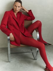Reiss Red Anna Wool Blend Double Breasted Tux Blazer - Image 1 of 6