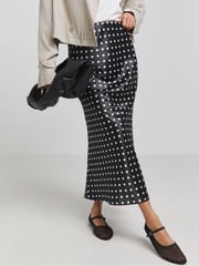 Simply Be Black Satin Maxi Skirt - Image 3 of 4