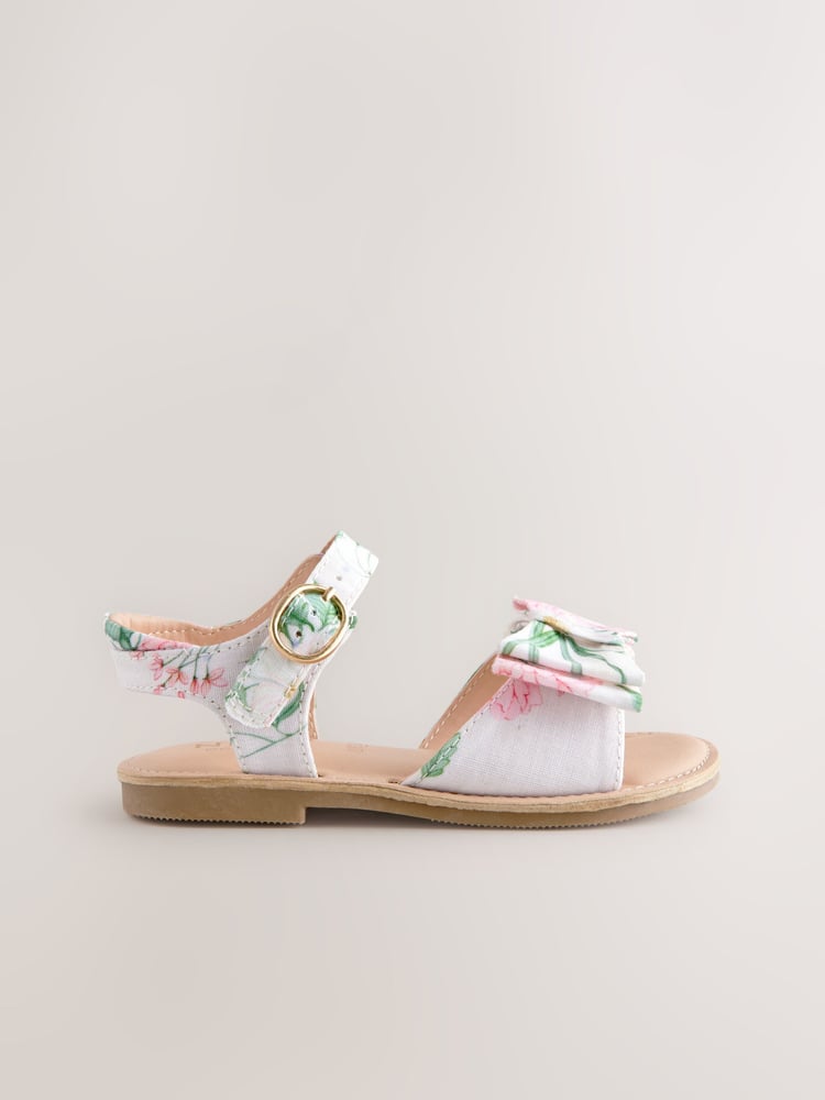 Floral Standard Fit (F) Bow Occasion Sandals - Image 2 of 5