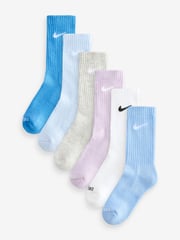 Nike Beyond Blue Little Kids Performance Crew Socks 6 Pack - Image 1 of 7