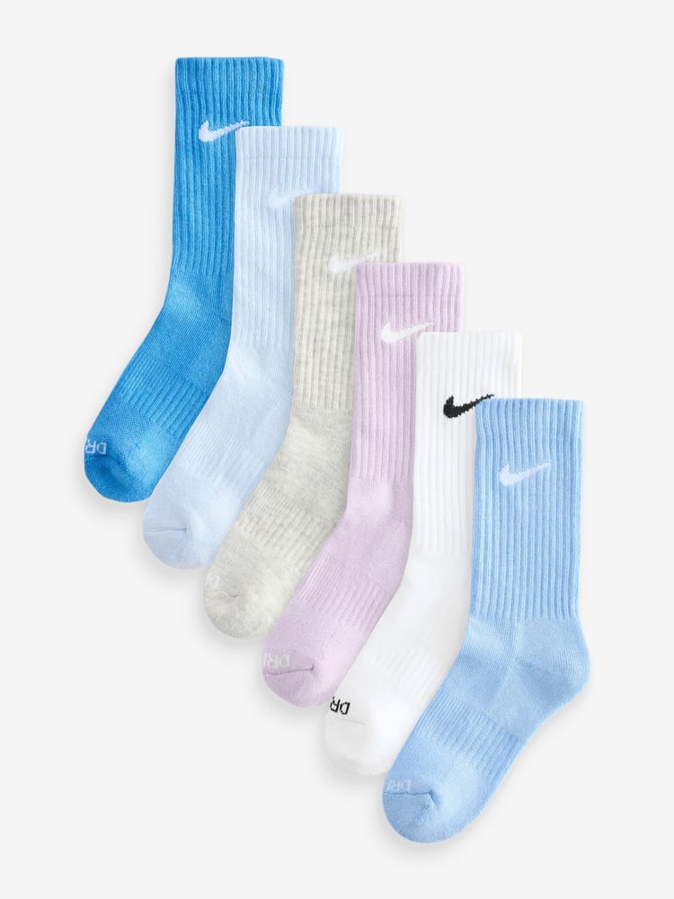Nike Beyond Blue Little Kids Performance Crew Socks 6 Pack - Image 1 of 7