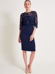 Monsoon Blue Maya Lace Dress - Image 1 of 5