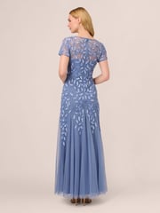 Adrianna Papell Bead Long Dress With Godets - Image 2 of 6