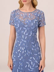 Adrianna Papell Bead Long Dress With Godets - Image 4 of 6