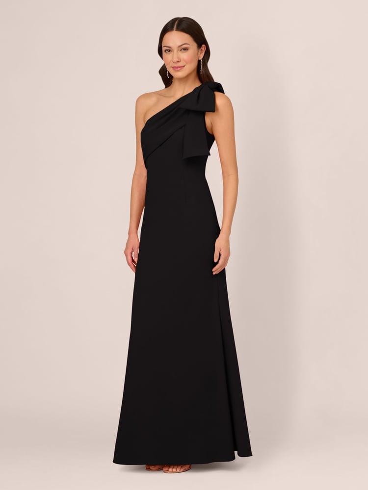 Adrianna Papell Stretch Crepe Long Dress - Image 1 of 7