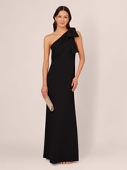 Adrianna Papell Stretch Crepe Long Dress - Image 3 of 7