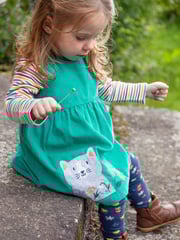 Frugi Green Cat Corduroy Dress - Image 2 of 6