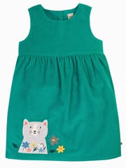 Frugi Green Cat Corduroy Dress - Image 3 of 6