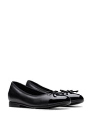 Clarks Black Standard Fit (F) Finja Bloom Ballerina Shoes - Image 3 of 7
