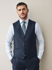 Navy Signature Cerutti Italian Fabric Suit Waistcoat - Image 1 of 7