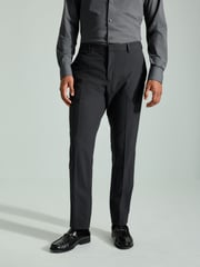 Charcoal Grey Slim Fit Tuxedo Suit Trousers - Image 3 of 4