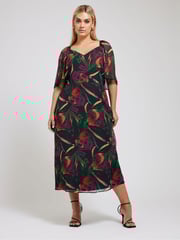 Yours Curve Black London Butterfly Maxi Dress - Image 1 of 5