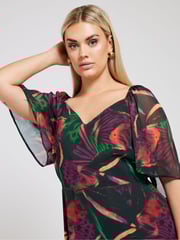 Yours Curve Black London Butterfly Maxi Dress - Image 4 of 5