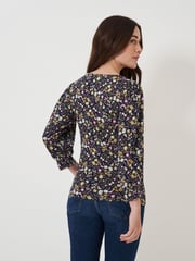Crew Clothing Company Blue Light 3/4 Sleeve Wrap Top - Image 2 of 5