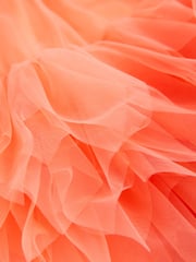 Bright Orange Mesh Party Dress (3-16yrs) - Image 9 of 9
