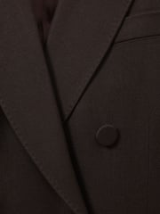 Reiss Brown Lena Atelier Double-Breasted Virgin-Wool Blend Suit Jacket - Image 5 of 5