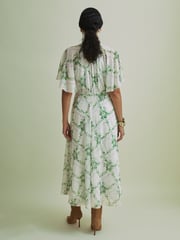 Florere Sheer Sleeve Cape Detail Maxi Dress - Image 4 of 6