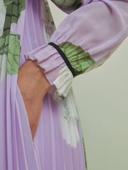 Florere Pleated Tie Neck Maxi Dress - Image 5 of 7