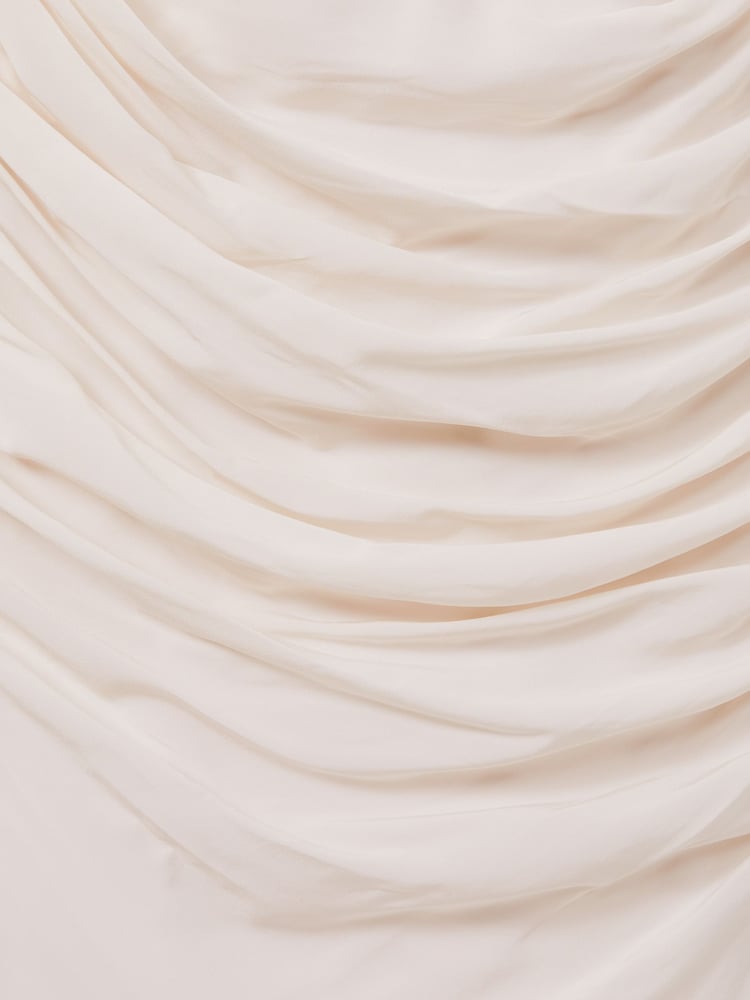 Reiss Pale Pink Kitty Ruched Mini Dress - Image 6 of 6