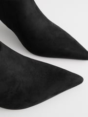 Black Standard Fit Forever Comfort® Point Toe Sling Back High Cut Heels - Image 8 of 9