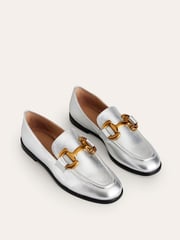 Boden Silver Iris Snaffle Loafers - Image 3 of 5