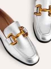 Boden Silver Iris Snaffle Loafers - Image 4 of 5