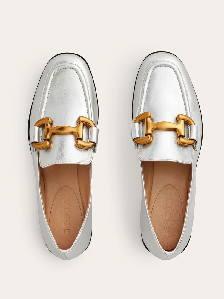 Boden Silver Iris Snaffle Loafers - Image 5 of 5 Boden Silver Iris Snaffle Loafers - Image 5 of 5