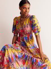Boden Yellow Bella Puff Sleeve Maxi Dress - Image 3 of 5