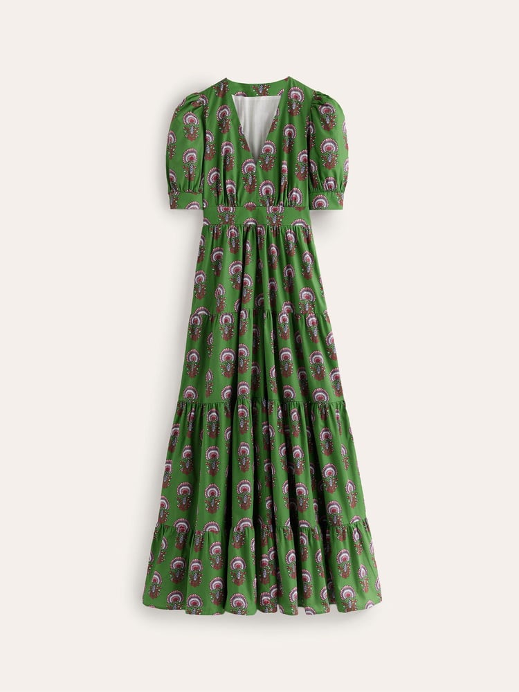 Boden Green Bella Puff Sleeve Maxi Dress - Image 6 of 6 Boden Green Bella Puff Sleeve Maxi Dress - Image 6 of 6