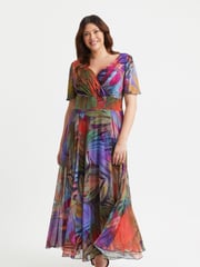 Scarlett & Jo Multi Isabelle Angel Sleeve Maxi Dress - Image 1 of 4