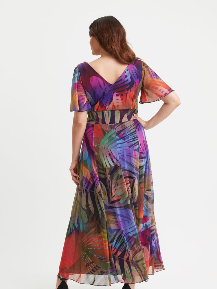 Scarlett & Jo Multi Isabelle Angel Sleeve Maxi Dress - Image 4 of 4