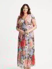 Scarlett & Jo Natural Verity Print Maxi Gown - Image 1 of 4