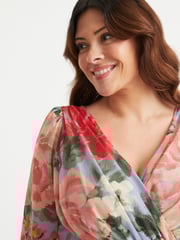 Scarlett & Jo Natural Verity Print Maxi Gown - Image 2 of 4