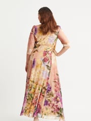 Scarlett & Jo Purple Verity Print Maxi Gown - Image 4 of 4