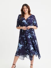 Scarlett & Jo Blue Julie Hanky Hem Dress - Image 1 of 4