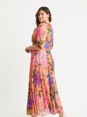 Scarlett & Jo Natural Chrome Verity Print Maxi Gown - Image 4 of 4