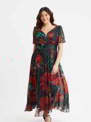 Scarlett & Jo Black Isabelle Angel Sleeve Maxi Dress - Image 1 of 4
