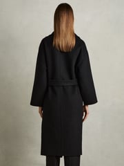 Reiss Black Bridget Petite Wool-Blend Blindseam Coat - Image 5 of 7