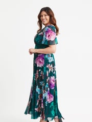 Scarlett & Jo Green Curve Isabelle Angel Sleeve Maxi Dress - Image 3 of 4