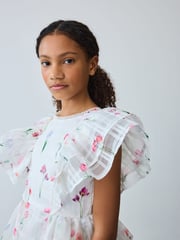 Baker by Ted Baker Floral Burnout Frill Tier Dress - Image 6 of 12