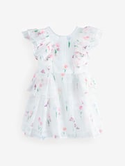 Baker by Ted Baker Floral Burnout Frill Tier Dress - Image 8 of 12