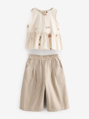 Ecru Cream Embroidered Blouse and Trousers Co-ord Set (3mths-8yrs) - Image 5 of 8