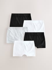 Black & White Short Briefs 5 Pack (2-16yrs) - Image 1 of 9