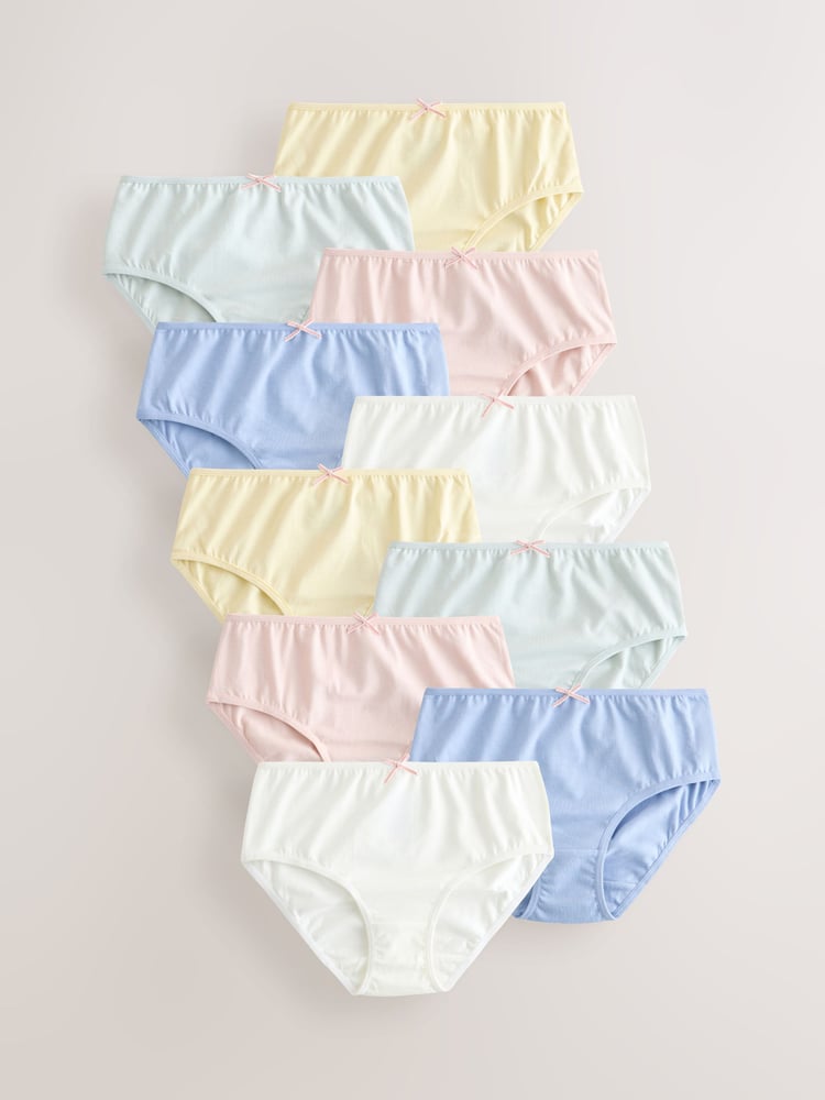 Yellow/White Briefs 10 Pack (1.5-16yrs) - Image 1 of 14