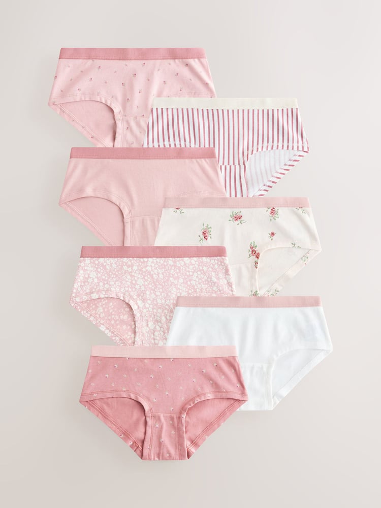 Pink Hipsters Briefs 7 Pack (2-16yrs) - Image 1 of 11