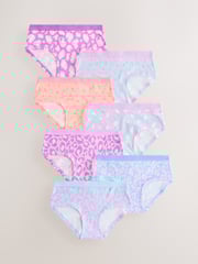Lilac/Teal Hipster Briefs 7 Pack (2-16yrs) - Image 1 of 11