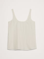 Banana Republic White 100% Silk Sleeveless Vest Top - Image 4 of 4