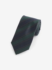 Forest Green Stripe Silk Design Tie - Image 1 of 3