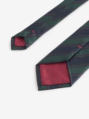 Forest Green Stripe Silk Design Tie - Image 3 of 3
