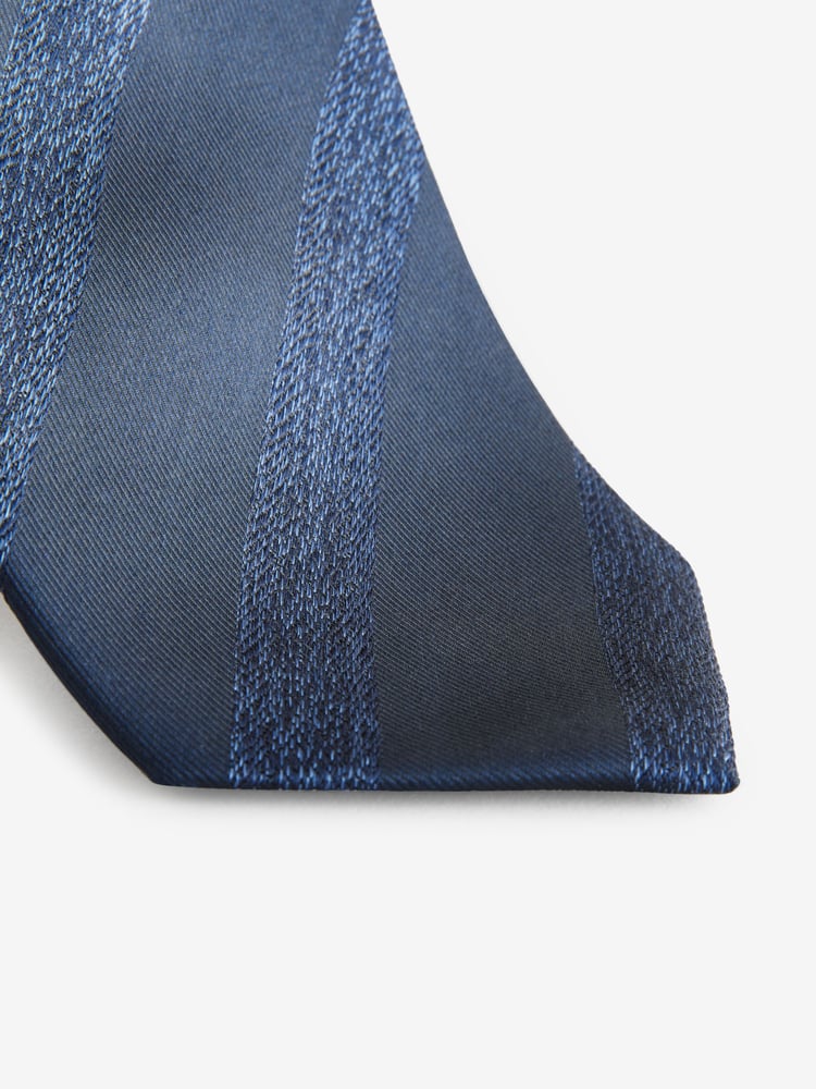 Blue Tonal Stripe Silk Design Tie - Image 2 of 3